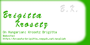 brigitta krosetz business card